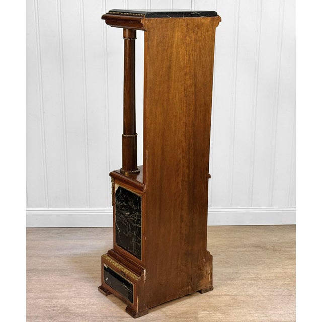 Antique French Rococo Empire Marble Top Plant Stand Pedestal Table For Sale - Image 6 of 15