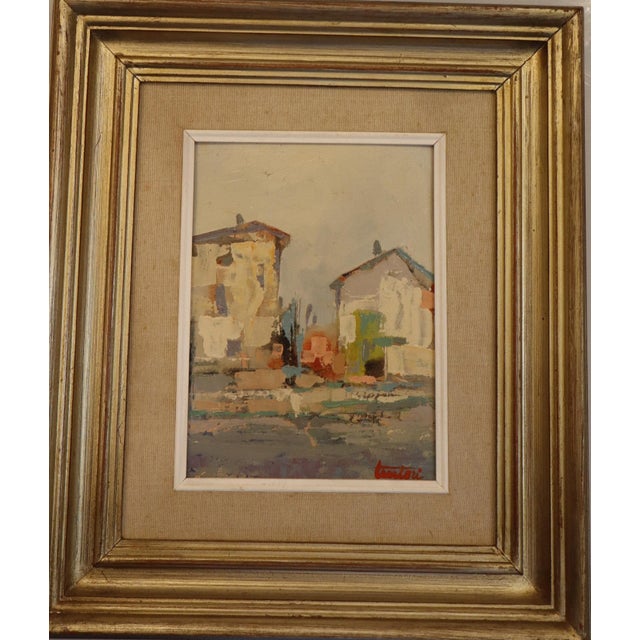 Bruno Tintori, Houses, Oil on Plywood, 1973, Framed For Sale - Image 4 of 14