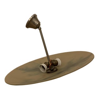 Art Deco Ceiling Light with Marbled Glass, 1940s For Sale