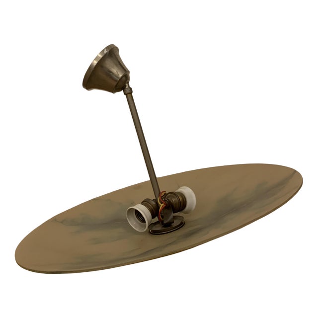 Art Deco Ceiling Light with Marbled Glass, 1940s For Sale