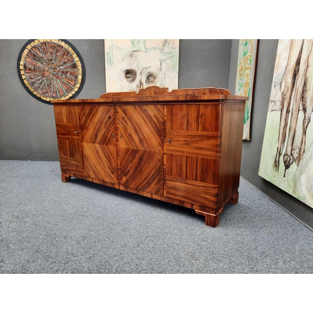German Art Deco Cabinet in Walnut, 1930s For Sale - Image 18 of 18