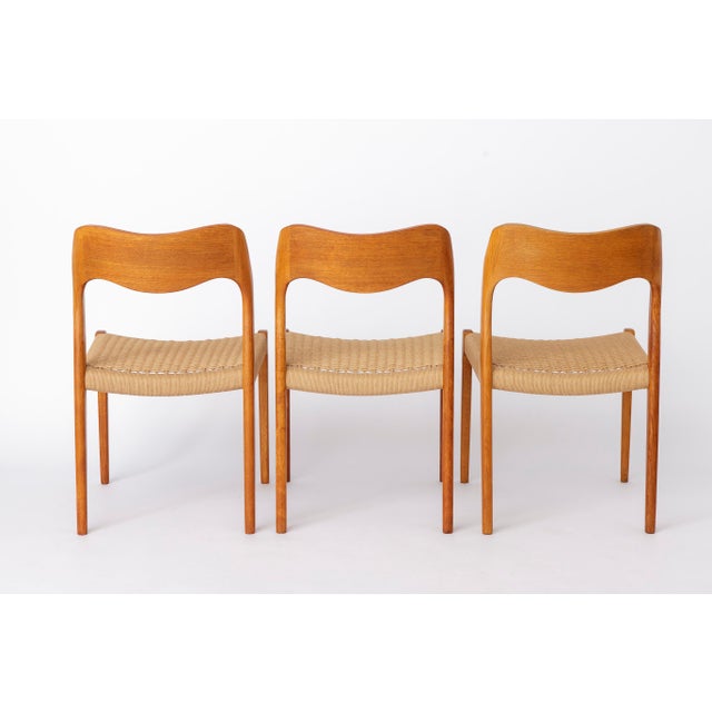 Vintage Danish Model 71 Dining Chairs from J.L. Møllers, 1960s, Set of 6 For Sale - Image 3 of 18