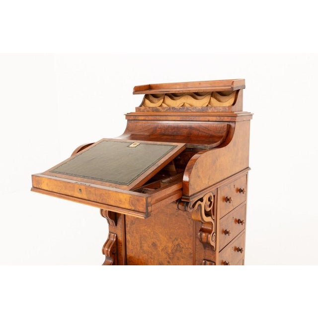 Victorian Davenport Desk in Walnut, 1860s For Sale - Image 4 of 11