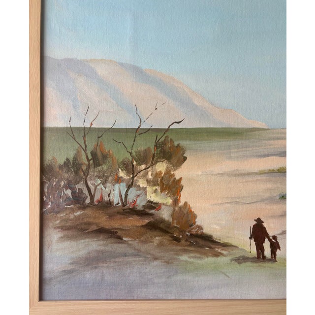 Late 20th Century Late 20th Century Large American Southwestern Landscape Painting, Signed, Framed For Sale - Image 5 of 7