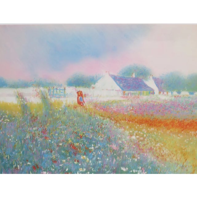 Claude Manoukian, Spring in Saint-Aubin, Lithograph For Sale - Image 4 of 4