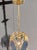 1960s Ceiling Light Vintage French Brass Blue Glass Chandelier For Sale - Image 13 of 14