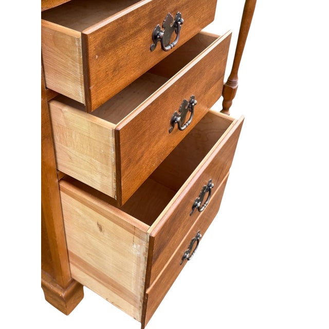 Ethan Allen Early American Traditional Maple and Birch Writing Desk For Sale In Washington DC - Image 6 of 7