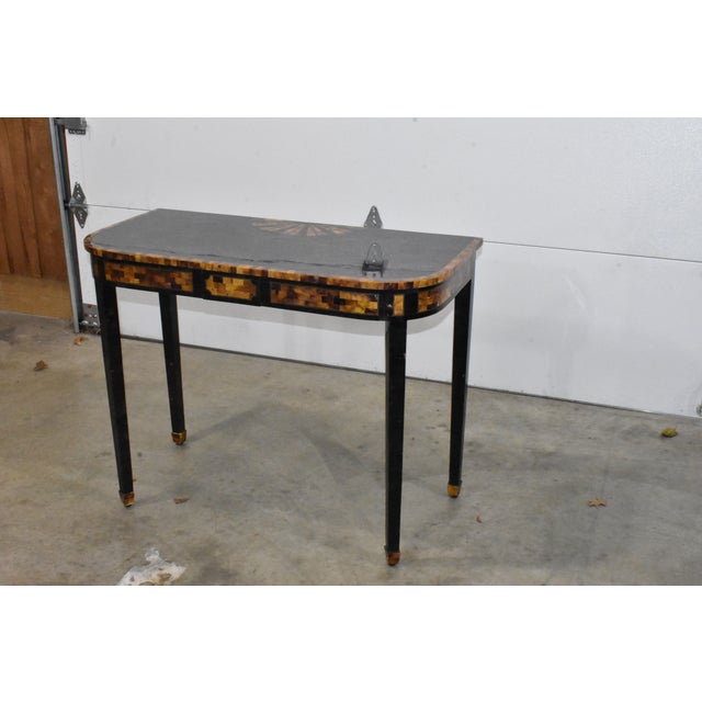 Maitland-Smith Tessellated Stone Console Table W/Sunburst For Sale In Columbus - Image 6 of 15