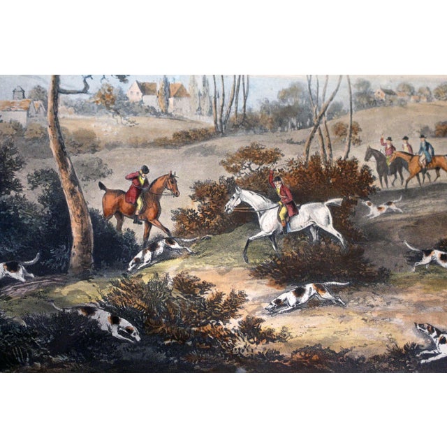 1817 Set of 4 English Hunting Prints Painted by Dean Wolstenholme & Printed by Sutherland For Sale - Image 11 of 12