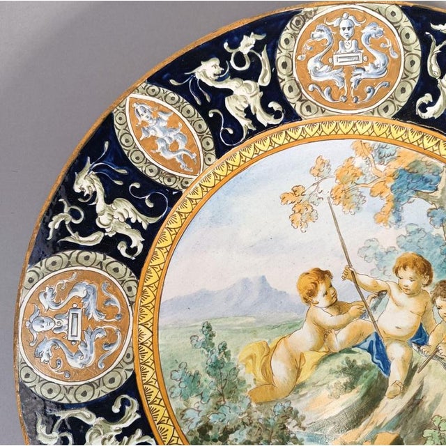 Ceramic 19th Century Italian Ceramics Plate from Urbino For Sale - Image 7 of 13