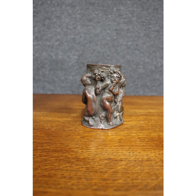 Late 19th Century 19th Century Copper Figural Vase With Putti and Cherubs For Sale - Image 5 of 10
