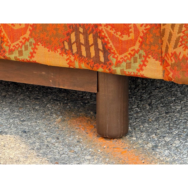 Selig of Monroe Mid-Century Modern Geometric Pattern Pit Sofa For Sale - Image 10 of 12