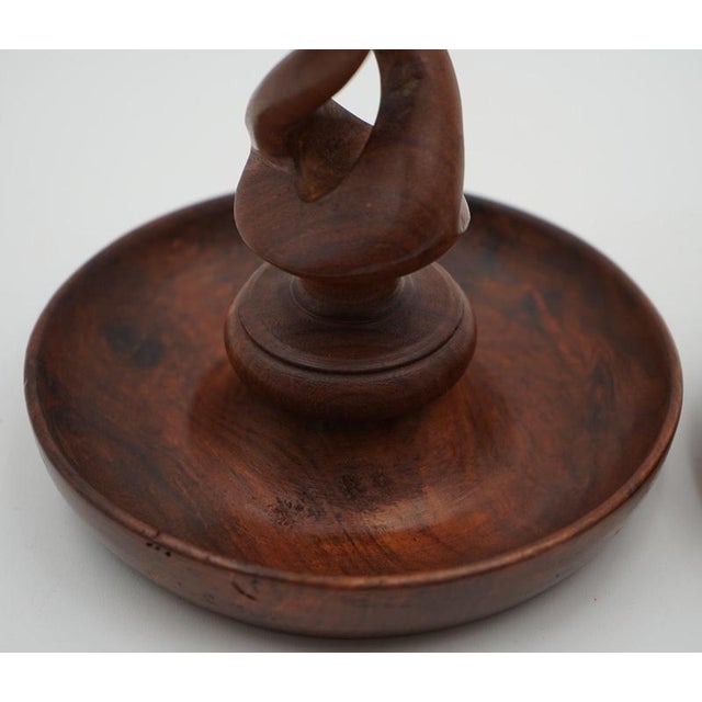 Brown English Early Victorian Oak Barley Twist Candleholders, Set of 2 For Sale - Image 8 of 11