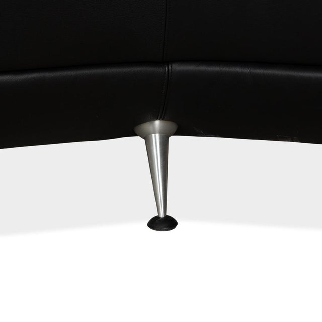 DS-102 Three-Seater Black Sofa in Leather from de Sede For Sale - Image 6 of 12