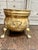 English Large Antique English Brass Log Bin Planter For Sale - Image 3 of 6