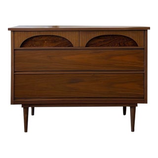 1960's Walnut & Rosewood Chest of Drawers For Sale