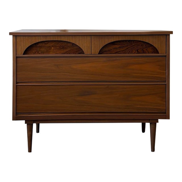 1960's Walnut & Rosewood Chest of Drawers For Sale