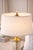 1980s Tall Neoclassical Fluted Crystal Table Lamp With Brass Base – Estate of Linda W., Springville Ca For Sale - Image 4 of 12