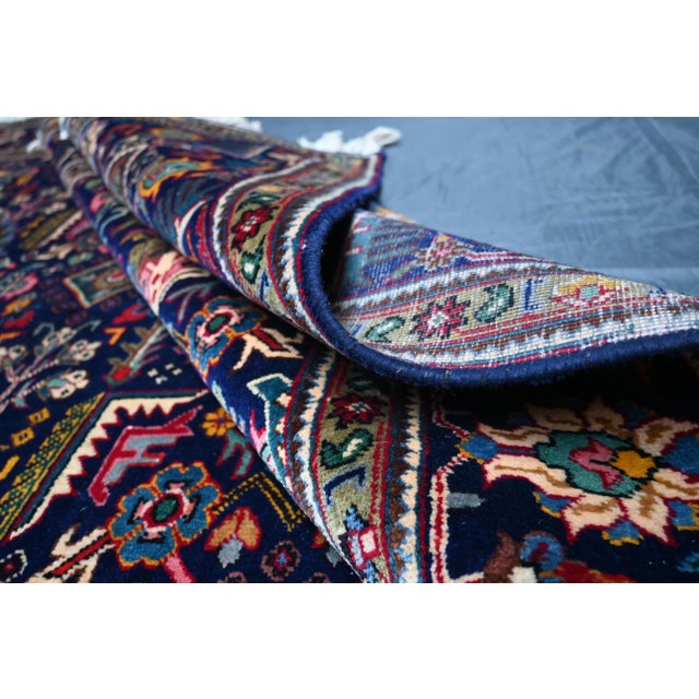 Tribal Mid 20th Century Persian Afghan Tribal Area Rug 7'9 X 11'1 Ft For Sale - Image 3 of 5