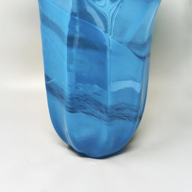 Italian Fazzoletto Murano Glass Vase by Dogi, 1970s For Sale - Image 6 of 7
