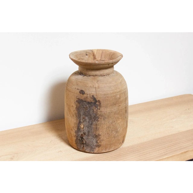 19th Century Antique Wooden Pot-Bindu For Sale - Image 5 of 10