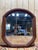 Beveled Octagonal Mirror in Mahogany-Stained Wooden Frame, 1890s For Sale - Image 4 of 6
