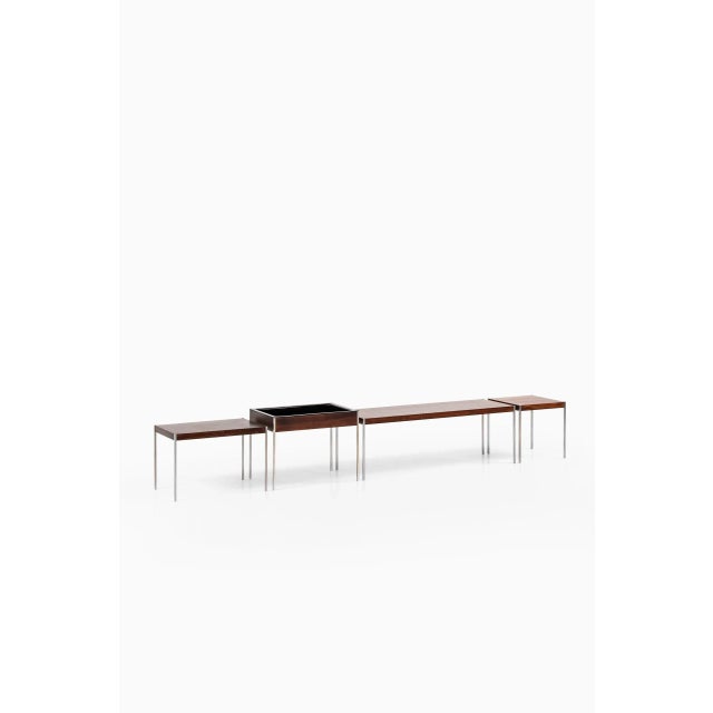 Side Table or Plant Stand by Uno & Östen Kristiansson for Luxus, Vittsjö, Sweden, Set of 4 For Sale - Image 3 of 6