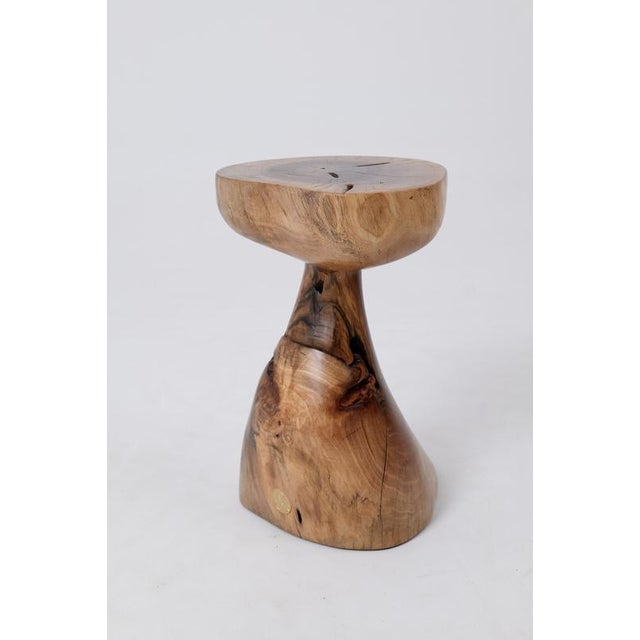 Sculptural Side Table in Walnut by Logniture For Sale - Image 9 of 14