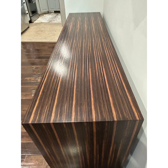 Newell Design Studio Newell Design Studio Gazelle Modern Macassar and Parchment Sideboard For Sale - Image 4 of 17