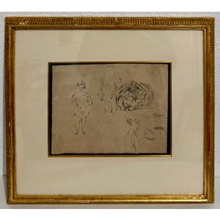 Jules Pascin, German Expressionist Drawing, Watercolor Painting Jules Pascin Cuba Scene 1910, c.1910-1916 For Sale