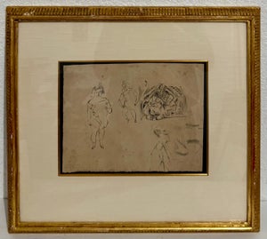 Jules Pascin, German Expressionist Drawing, Watercolor Painting Jules Pascin Cuba Scene 1910, c.1910-1916