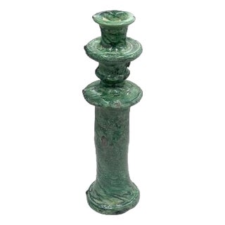 Moroccan Tamegroute Glazed Candlestick Holder For Sale