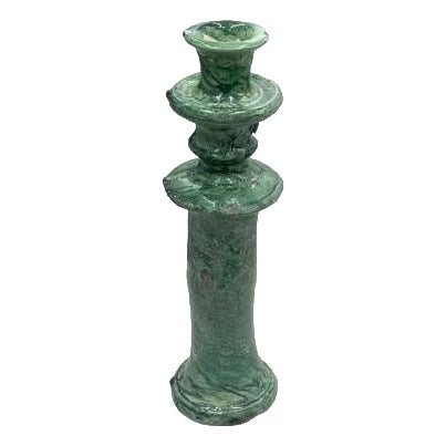 Moroccan Tamegroute Glazed Candlestick Holder For Sale