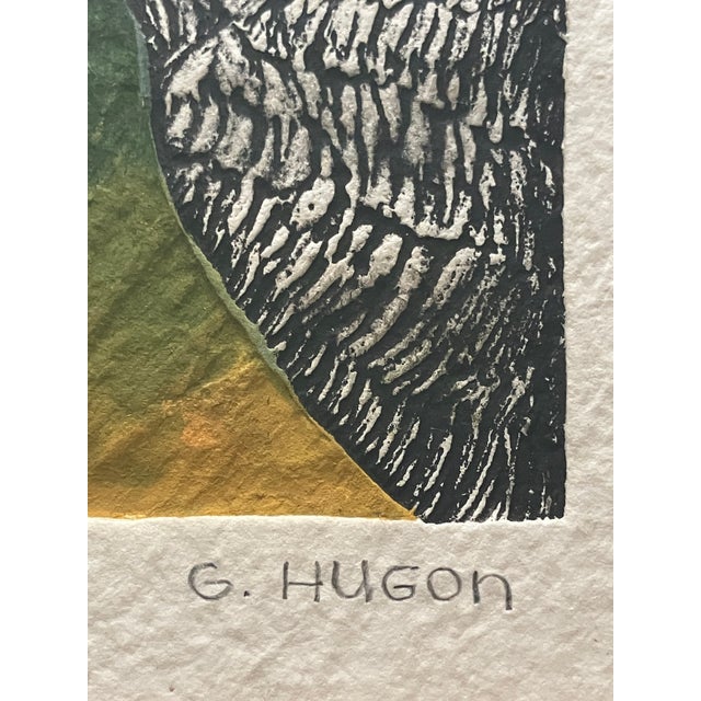 Paper Geneviève Hugon, Carborundum Mezzotint Etching, 1980s, Framed For Sale - Image 7 of 11