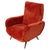 Mid-Century Modern Italian Reclining Armchair in Red Velvet, 1950s For Sale - Image 10 of 10