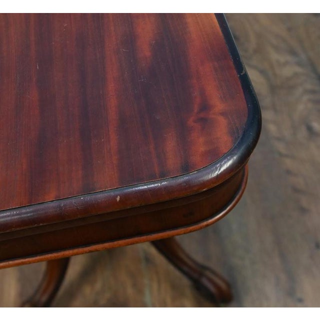 Victorian Mahogany Games Table Fold-Over Card 1860 For Sale - Image 4 of 9