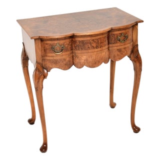 Antique Console Table in Burr Walnut, 1900 For Sale