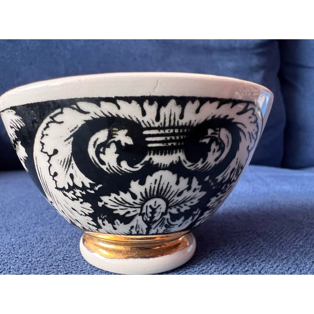 1980s Piero Formasetti Milano Italy Appetizer Bowl B & W Trinket Ring Italian Designer For Sale - Image 9 of 10
