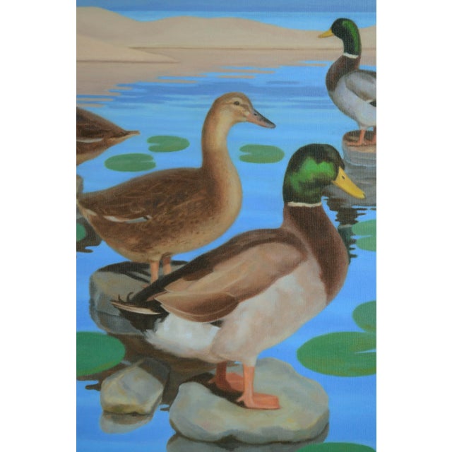 Mallard Ducks in Pond With Lily Pads, Horizontal Landscape by Hugh Hendry For Sale In Monterey, CA - Image 6 of 11