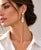 18k Yellow Gold 0.50 Ct Natural Diamond and Mother of Pearl Omega Back Earrings, Pair For Sale - Image 14 of 14