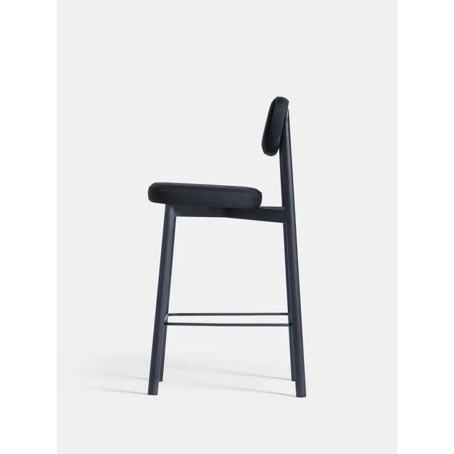 Set of 6 black residence 65 counter chairs by kann design dimensions: d 50 x w 46 x h 93 cm. Materials: steel tube, hr...