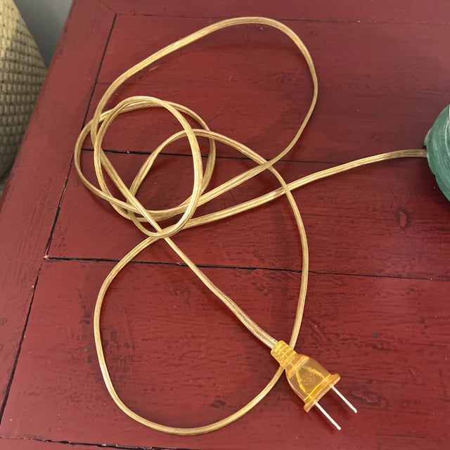White White Milk Glass Table Lamp With Green Hand Painted Leaves Late 20th Century For Sale - Image 8 of 11