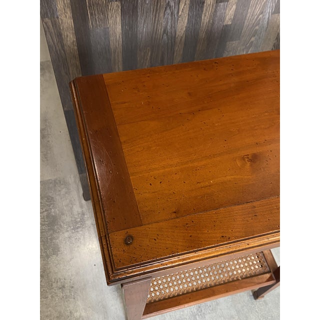 Wood Vintage Side Table in Cherry Wood, 1950 For Sale - Image 7 of 18