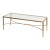 French Cocktail or Coffee Low Table of Brass and Glass in the Maison Jansen Style For Sale
