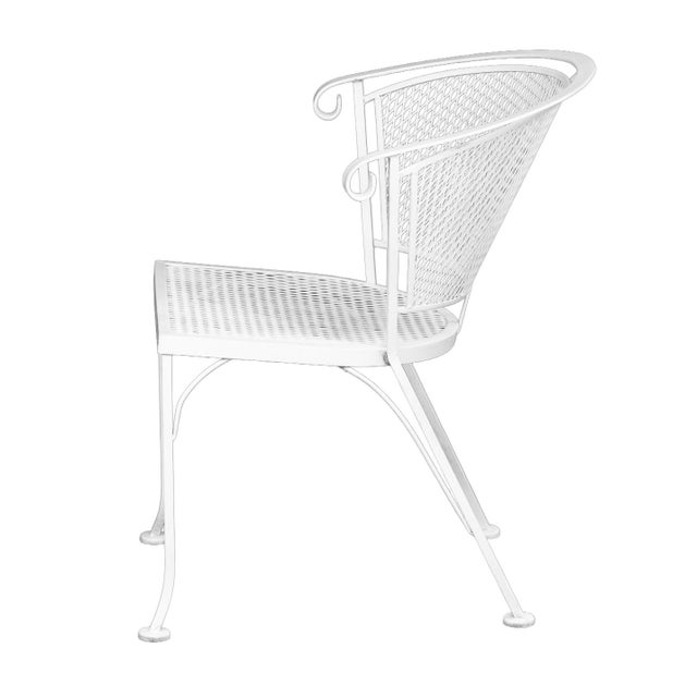 Metal Mid 20th Century Wire Garden Chairs Set of 3 For Sale - Image 7 of 14