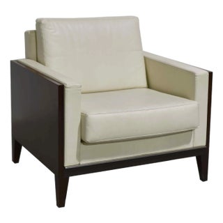 Vintage Contemporary Cream Lounge Chair LSM Collection by David Edward For Sale