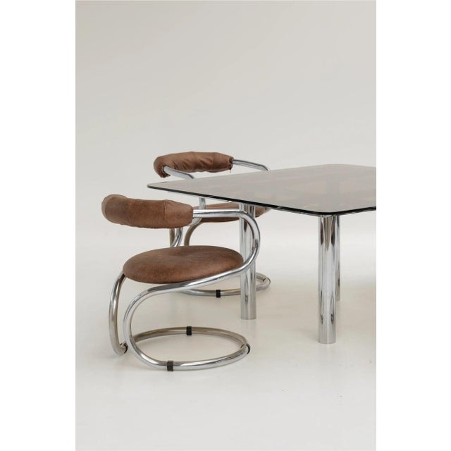 Gray Andre Dining Table by Afra and Tobia Scarpa for Knoll International, 1980s For Sale - Image 8 of 9