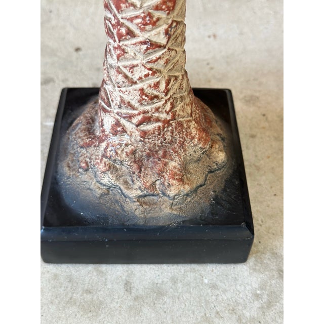 1990s Pair of Sculptural Metal Palm Tree Candleholders by Justin Sculpture For Sale - Image 5 of 12