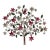 Vintage Metal Floral Tree Wall Sculpture For Sale