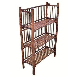 Vintage Bamboo Bookshelf For Sale